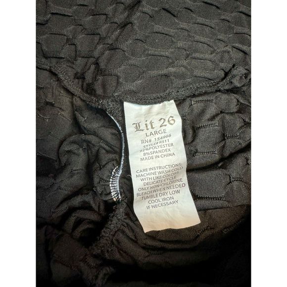 Black Waffle Leggings - Picture 2 of 2